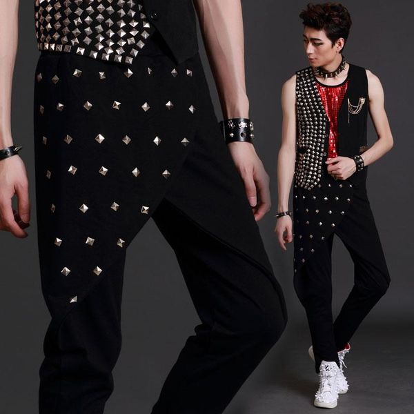 bar club men singer hip hop/gogo dancer rivets haren pants handsome male dj costume rave clothes nightlub trousers cool dnv13879, Black;red
bar club men singer hip hop/gogo dancer rivets haren pants handsome male dj costume rave clothes nightlub trousers cool dnv13879, Black;red