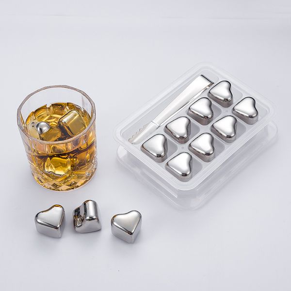 2021 new 8pcs /set heart pattern stainless steel whisky ice cubes bar vodka whiskey wine beer cooler rocks coolers holder 4sbx
2021 new 8pcs /set heart pattern stainless steel whisky ice cubes bar vodka whiskey wine beer cooler rocks coolers holder 4sbx