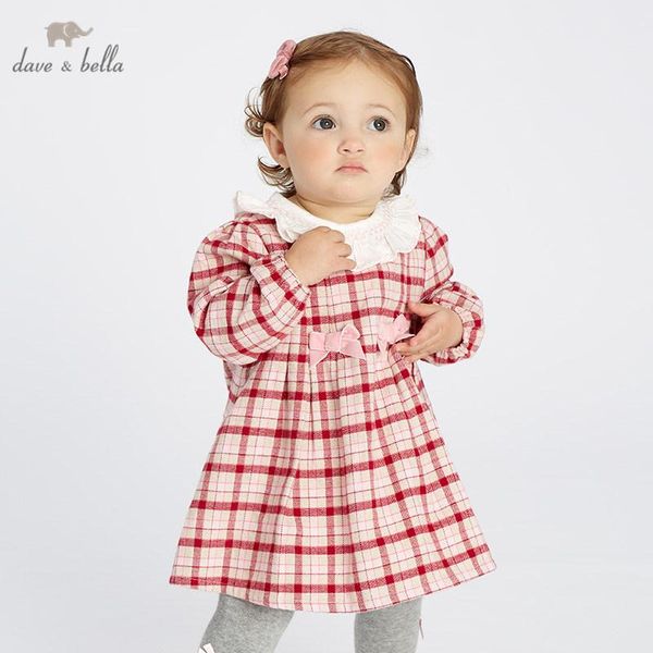 db11472 dave bella autumn baby girl's princess cute bow plaid dress children fashion party dress kids infant lolita clothes, Red;yellow
db11472 dave bella autumn baby girl's princess cute bow plaid dress children fashion party dress kids infant lolita clothes, Red;yellow
