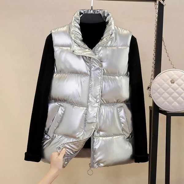 women's vests 2021 vest women winter warm korean down waistcoat glossy bright sleeveless jacket 3xl,4xl plus size a048, Black;white
women's vests 2021 vest women winter warm korean down waistcoat glossy bright sleeveless jacket 3xl,4xl plus size a048, Black;white