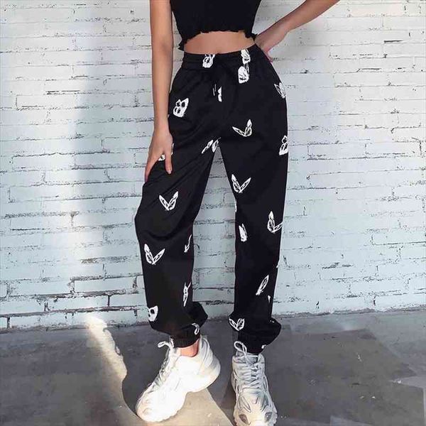 butterfly print cargo pants sweatpants women summer high waist drawstring loose long trousers female streetwear spodnie damskie, Black;white
butterfly print cargo pants sweatpants women summer high waist drawstring loose long trousers female streetwear spodnie damskie, Black;white