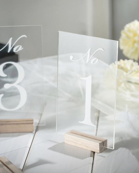 party decoration personalized clear wedding table numbers with wood holder, event shower acrylic number sign, modern set
party decoration personalized clear wedding table numbers with wood holder, event shower acrylic number sign, modern set