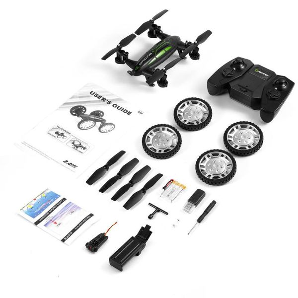 black air-road double mobel fy602 flying car 2.4g rc quadcopter drone 6-axis 4ch helicopter with hd camera run double side
black air-road double mobel fy602 flying car 2.4g rc quadcopter drone 6-axis 4ch helicopter with hd camera run double side