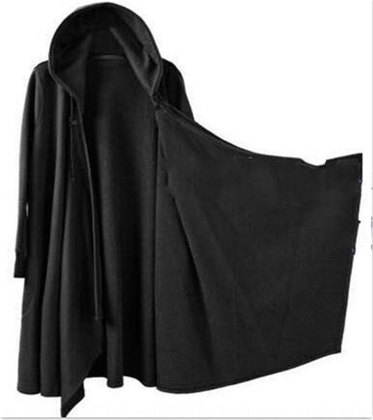 new korean version of solid color cloak jacket hooded long sleeve cape loose jacket cardigan popular in spring and autumn ygqed, Black
new korean version of solid color cloak jacket hooded long sleeve cape loose jacket cardigan popular in spring and autumn ygqed, Black