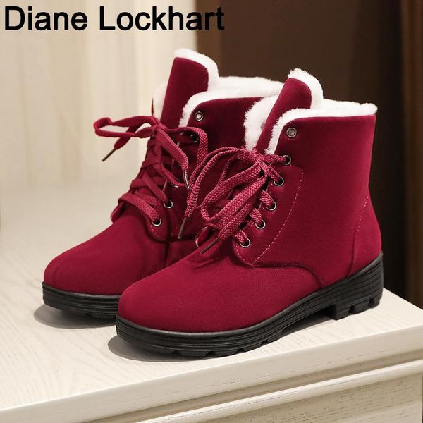 winter laceing shoes women snow boots fashion keep warm women's flat boots brand woman ankle botas female plus size 32 38 39 43, Black
winter laceing shoes women snow boots fashion keep warm women's flat boots brand woman ankle botas female plus size 32 38 39 43, Black