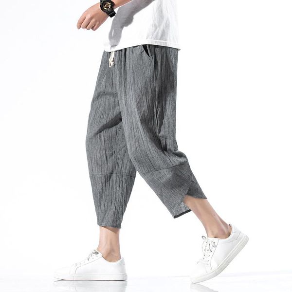 chinese style loose linen pants men's large size 7 capri summer lantern beach shorts cotton kg-119, Blue
chinese style loose linen pants men's large size 7 capri summer lantern beach shorts cotton kg-119, Blue