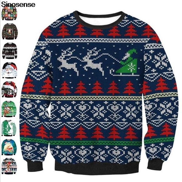 men's sweaters men women chritsmas tree santa reindeer sweater pullover ugly christmas sweatshirt 3d funny printed jumper, White;black
men's sweaters men women chritsmas tree santa reindeer sweater pullover ugly christmas sweatshirt 3d funny printed jumper, White;black