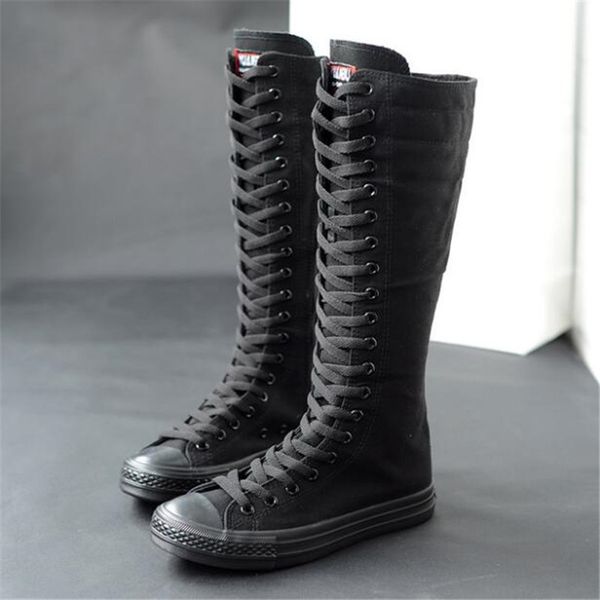 high-long tube women's boots casual canvas side zipper strap sneakers women's shoes winter boots women thigh high boots y200723, Black
high-long tube women's boots casual canvas side zipper strap sneakers women's shoes winter boots women thigh high boots y200723, Black
