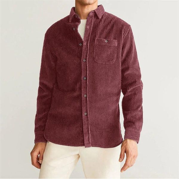 men's casual shirts mens corduroy shirt pure cotton long sleeve brown thick winter regular fit model male button down 2021, White;black
men's casual shirts mens corduroy shirt pure cotton long sleeve brown thick winter regular fit model male button down 2021, White;black