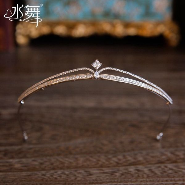 water dance bride simple micro inlaid with diamond headdress wedding hair princess crown accessories a1822, Silver
water dance bride simple micro inlaid with diamond headdress wedding hair princess crown accessories a1822, Silver