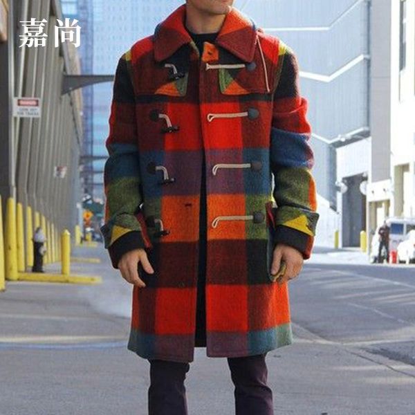 2020 autumn and winter mens winter jackets and coats european american fashion buttoned long-sleeved plaid coat mens clothing, Black
2020 autumn and winter mens winter jackets and coats european american fashion buttoned long-sleeved plaid coat mens clothing, Black