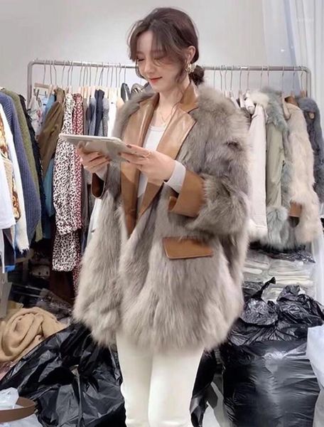 women's fur & faux women coat outwear female medium length 2021 winter korean full pelt arrival1, Black
women's fur & faux women coat outwear female medium length 2021 winter korean full pelt arrival1, Black
