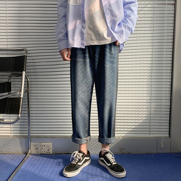 men's autumn bf fashion brand loose wide leg daddy pants trendy youth jeans and jeans versatile nine point straight pants men mlxoz, Blue
men's autumn bf fashion brand loose wide leg daddy pants trendy youth jeans and jeans versatile nine point straight pants men mlxoz, Blue