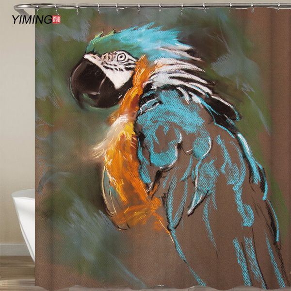 200x180cm bathroom waterproof shower curtain painting parrot print mold proof washable home decoration curtain with hook
200x180cm bathroom waterproof shower curtain painting parrot print mold proof washable home decoration curtain with hook
