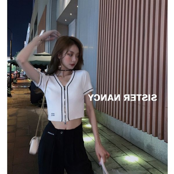 q3qtp 2020 лета новых короткие талий вязаного короткие высокий coatsleeve топ женского лето нового top тонкий тонкий контраст цвета v-образн, White
q3qtp 2020 лета новых короткие талий вязаного короткие высокий coatsleeve топ женского лето нового top тонкий тонкий контраст цвета v-образн, White
