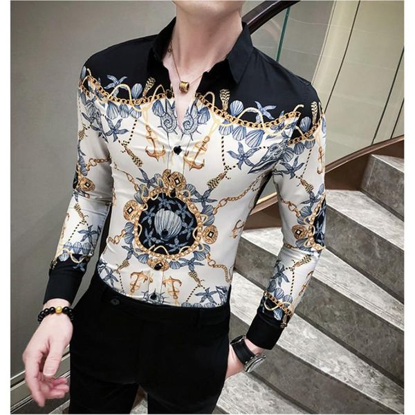 2020 new style men camisas hombre casual long-sleeved shirts/male slim fit lapel printing business shirt s-3xl, White;black
2020 new style men camisas hombre casual long-sleeved shirts/male slim fit lapel printing business shirt s-3xl, White;black