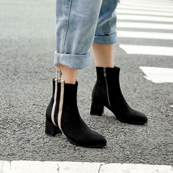 ymechic autumn winter 2020 stripe design womens high heels boots black beige suede daily office shoes ankle boots for women1
ymechic autumn winter 2020 stripe design womens high heels boots black beige suede daily office shoes ankle boots for women1
