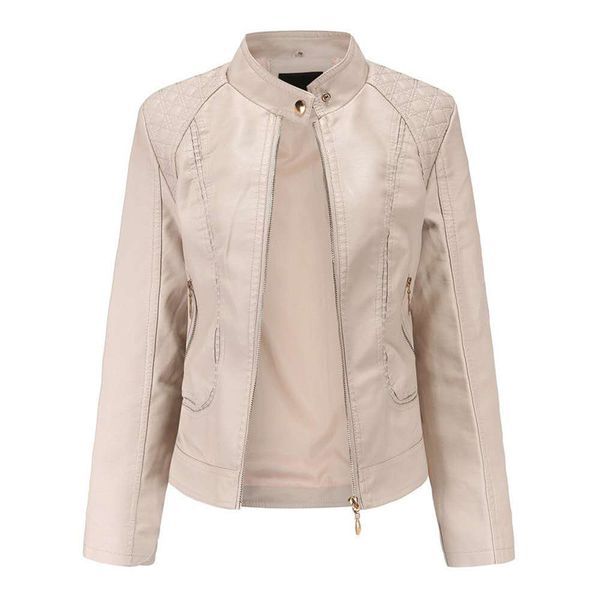 new autumn and winter women's leather khaki fashion stand-up collar pu women's leather jacket, Black
new autumn and winter women's leather khaki fashion stand-up collar pu women's leather jacket, Black