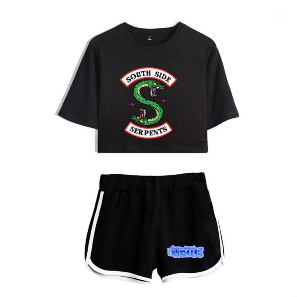 riverdale tracksuit two piece set 2018 summer cotton printed t shirt breathable kpop woman shorts crop +shorts pan1, White
riverdale tracksuit two piece set 2018 summer cotton printed t shirt breathable kpop woman shorts crop +shorts pan1, White