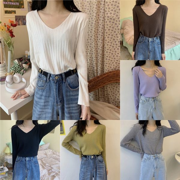 2020 spring and autumn korean loose and versatile small shirt v-neck long sleeve t-shirt pullover pullover pulloverpulloverfor women, White;black
2020 spring and autumn korean loose and versatile small shirt v-neck long sleeve t-shirt pullover pullover pulloverpulloverfor women, White;black