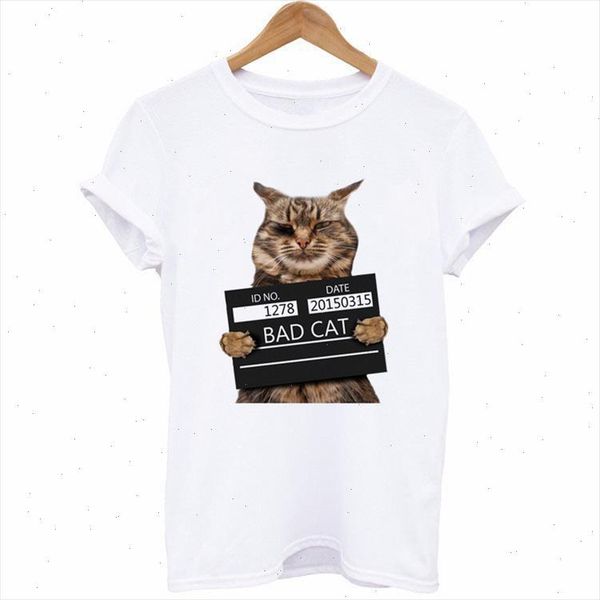 bad cat print t shirt women short sleeve o neck loose tshirt summer fashion women tee shirt, White
bad cat print t shirt women short sleeve o neck loose tshirt summer fashion women tee shirt, White
