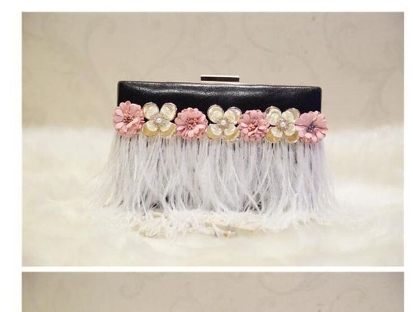 2022 black pu leather new feather flower small square bag chain shoulder messenger bag style creative women's bag 01
2022 black pu leather new feather flower small square bag chain shoulder messenger bag style creative women's bag 01