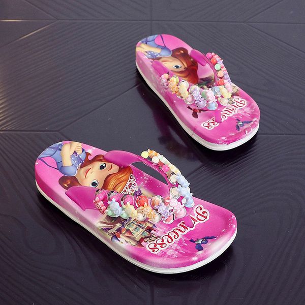 children girls summer princess pvc beach slippers soft cartoon fashion lovely beading non-slip flip flop casual shoes 2-10years, Black
children girls summer princess pvc beach slippers soft cartoon fashion lovely beading non-slip flip flop casual shoes 2-10years, Black