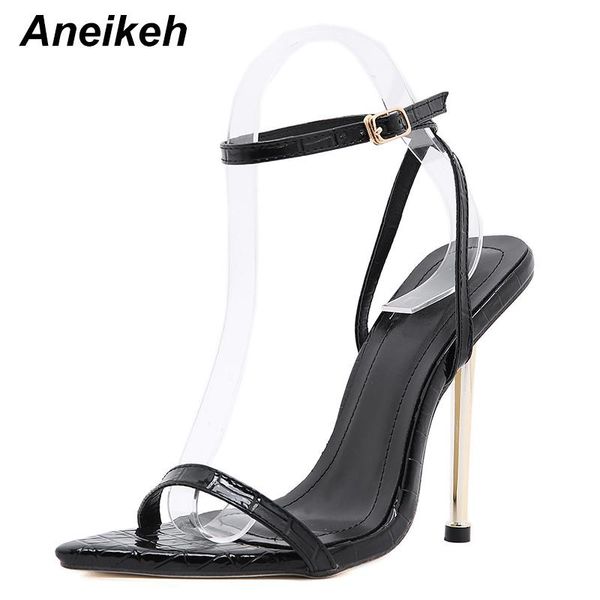 aneikeh new summer women shoes rivet pointed toe high heels alligator patternnarrow band retro fashion sandalias mujer 2021, Black
aneikeh new summer women shoes rivet pointed toe high heels alligator patternnarrow band retro fashion sandalias mujer 2021, Black