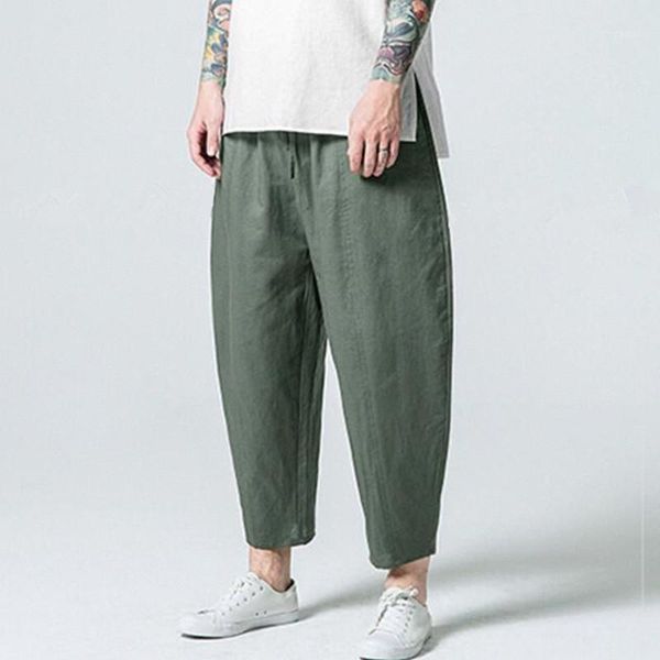 men's pants plus size m-6xl fashion comfort men nine points cotton linen casual bundling wide waist belt pure color lantern pants1, Black
men's pants plus size m-6xl fashion comfort men nine points cotton linen casual bundling wide waist belt pure color lantern pants1, Black