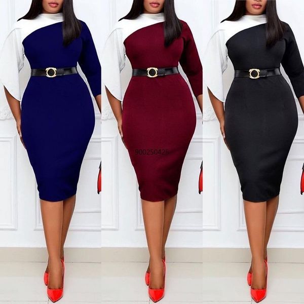 patchwork asymmetric sleeve bodycon dresses waist belt turtleneck mild-calf dress elegant office ladies fall 2020 new plus size1, Black;gray
patchwork asymmetric sleeve bodycon dresses waist belt turtleneck mild-calf dress elegant office ladies fall 2020 new plus size1, Black;gray