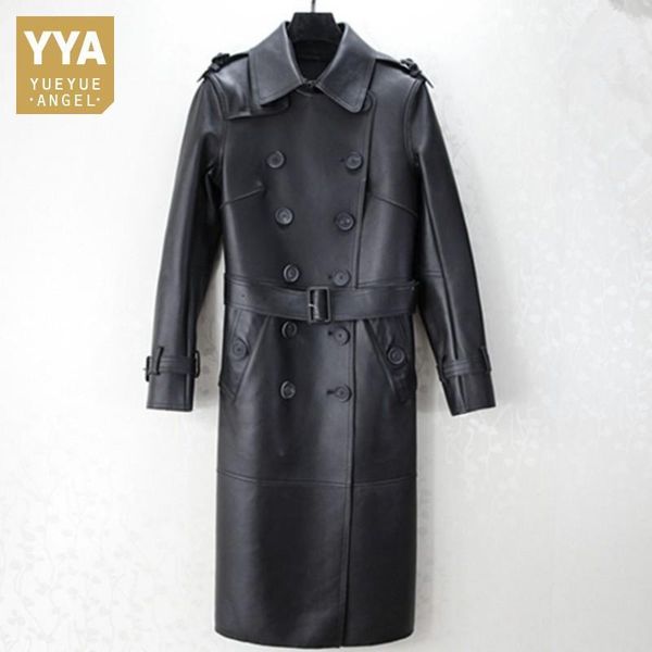 brand slim sheepskin overcoat female street 100% real leather long jacket elegant sashes double breasted office windbreakers1, Black
brand slim sheepskin overcoat female street 100% real leather long jacket elegant sashes double breasted office windbreakers1, Black