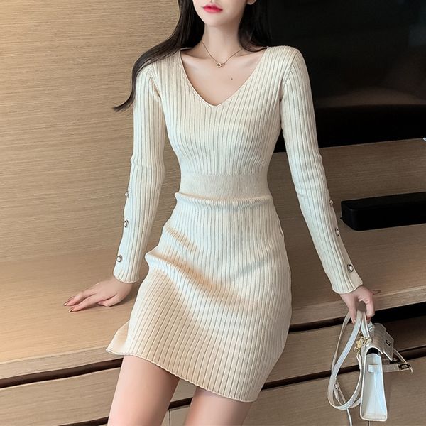2020 autumn dress dressaline dressnew korean slim knit dress fashion versatile v-neck long sleeve bottom a-line skirt olzhb, Black;gray
2020 autumn dress dressaline dressnew korean slim knit dress fashion versatile v-neck long sleeve bottom a-line skirt olzhb, Black;gray