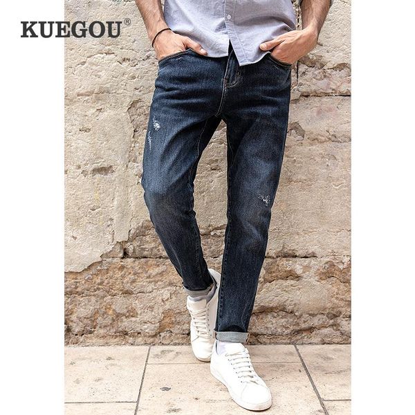 kuegou cotton autumn spring clothing classic blue man jeans slim wear fashion stretch denim streetwear men plus size lk-1831
kuegou cotton autumn spring clothing classic blue man jeans slim wear fashion stretch denim streetwear men plus size lk-1831