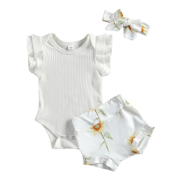 2021 baby summer clothing newborn baby girls sleeve romper+print shorts+headband 3pcs outfit set for kids girls, White
2021 baby summer clothing newborn baby girls sleeve romper+print shorts+headband 3pcs outfit set for kids girls, White