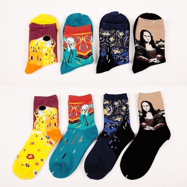 1 pair fashion retro women men painting mona lisa art socks funny novelty starry night comfortable breathable socks1, Black;white
1 pair fashion retro women men painting mona lisa art socks funny novelty starry night comfortable breathable socks1, Black;white