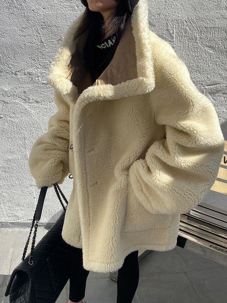 zhangziqi lamb down coat curtain on both sides, new loose and thickened mid long fur in winter 20211, Black
zhangziqi lamb down coat curtain on both sides, new loose and thickened mid long fur in winter 20211, Black
