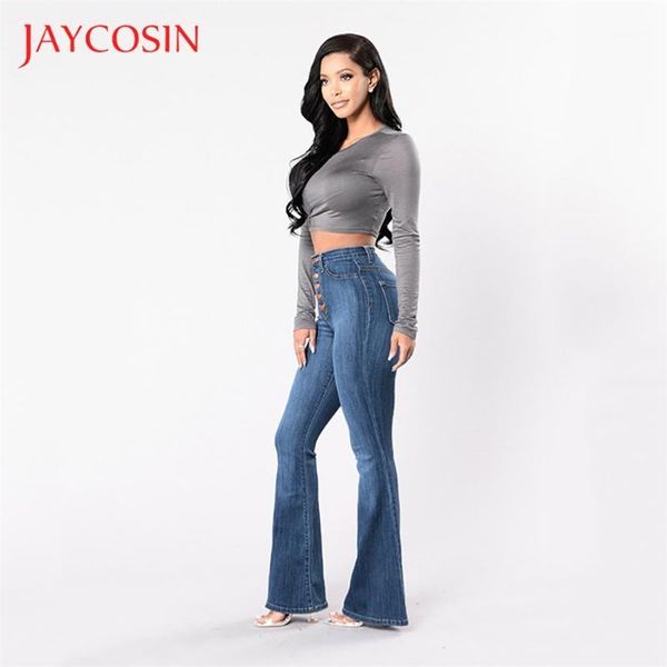 jaycosin autumn elastic women plus loose denim pocket button casual boot cut pant jeans casual occasion denim material1, Blue
jaycosin autumn elastic women plus loose denim pocket button casual boot cut pant jeans casual occasion denim material1, Blue