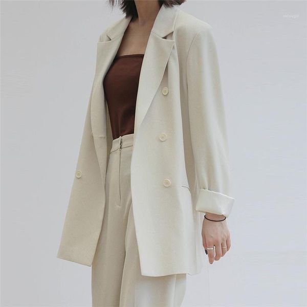 2020 autumn new korean simple small suit women fashion casual suit jacket loose long-sleeved emperament female parka w1291, White;black
2020 autumn new korean simple small suit women fashion casual suit jacket loose long-sleeved emperament female parka w1291, White;black