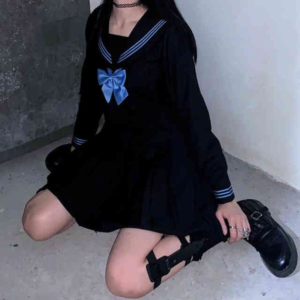 set japanese pleated skirt, basic school uniform for girls, black sailor harajuku uniform, embroidered shirt, casual streetwear 0pnx, Black;white
set japanese pleated skirt, basic school uniform for girls, black sailor harajuku uniform, embroidered shirt, casual streetwear 0pnx, Black;white