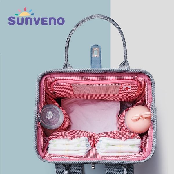 sunveno new diaper bag backpack large capacity waterproof nappy bag kits mummy maternity travel backpack nursing handbag y200107
sunveno new diaper bag backpack large capacity waterproof nappy bag kits mummy maternity travel backpack nursing handbag y200107
