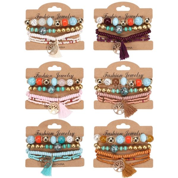 boho multilayer colorful handmade beaded bracelets set for women vintage geometric round tree tassel pendant bracelets jewelry, Golden;silver
boho multilayer colorful handmade beaded bracelets set for women vintage geometric round tree tassel pendant bracelets jewelry, Golden;silver
