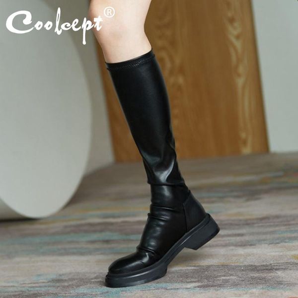 boots coolcept women knee high thick bottom real leather long fashion cool winter shoes wen footwear size 34-39, Black
boots coolcept women knee high thick bottom real leather long fashion cool winter shoes wen footwear size 34-39, Black