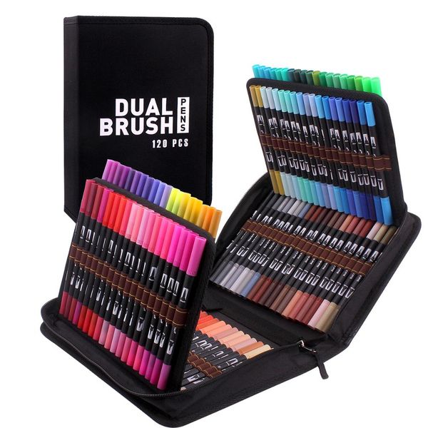 watercolor pens brush fineliner felt tip pens art markers water based highlighter pen for calligraphy drawing sketching color
watercolor pens brush fineliner felt tip pens art markers water based highlighter pen for calligraphy drawing sketching color