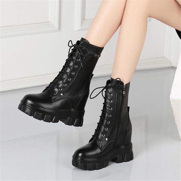 pxelena autumn winter 2020 rivet hidden wedge high heels punk gothic boots women genuine leather shoes platform motorcycle boots, Black
pxelena autumn winter 2020 rivet hidden wedge high heels punk gothic boots women genuine leather shoes platform motorcycle boots, Black
