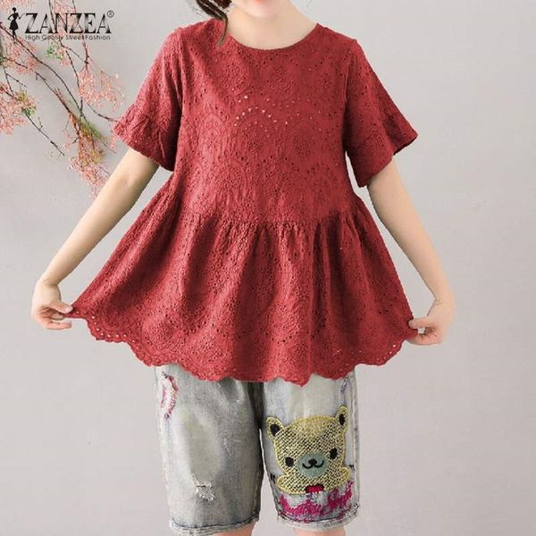 women's embroidery blouse zanzea bohemian lace fashion hollow summer blusas female high waist peplum tunic plus size y200622, White
women's embroidery blouse zanzea bohemian lace fashion hollow summer blusas female high waist peplum tunic plus size y200622, White