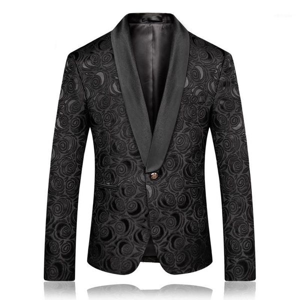 2020 mens fashion black jacquard rose blazer slim fit suit jacket1, White;black
2020 mens fashion black jacquard rose blazer slim fit suit jacket1, White;black