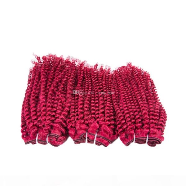 burgundy pure colored afro curly 100% human hair wefts 3bundles double wefted burgundy color virgin human hair weves extensions 300g, Black
burgundy pure colored afro curly 100% human hair wefts 3bundles double wefted burgundy color virgin human hair weves extensions 300g, Black