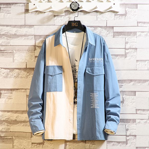 brand 2021 spring autumn long sleeves new black white collar korea style patchwork shirt for men's clothes j7i3, White;black
brand 2021 spring autumn long sleeves new black white collar korea style patchwork shirt for men's clothes j7i3, White;black