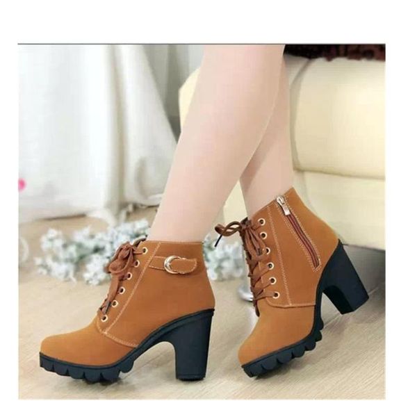 women winter new high-heeled chunky heel casual boots muffin platform short boots shoes fashion high heels platform shoes, Black
women winter new high-heeled chunky heel casual boots muffin platform short boots shoes fashion high heels platform shoes, Black