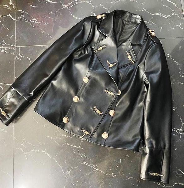 women's leather & faux genuine jacket coat women 2021 fashion brand designer real sheepskin ladies spring autumn motor jackets female b, Black
women's leather & faux genuine jacket coat women 2021 fashion brand designer real sheepskin ladies spring autumn motor jackets female b, Black